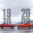 Dodge Challenger 1970 / 2008 Car Poster Print on 10 mil Archival Satin Paper 24" x 18"