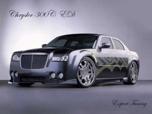 Chrysler 300C Custom Car Poster Print on 10 mil Archival Satin Paper 16" x 12"
