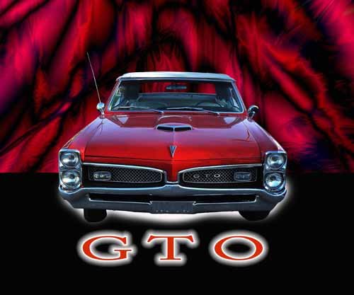 Pontiac GTO (1966) Car Poster Print on 10 mil Archival Satin Paper 36" x 24"