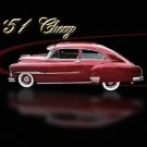 Chevrolet 2-Door Coupe (1951) Car Poster Print on 10 mil Archival Satin Paper 24" x 18"
