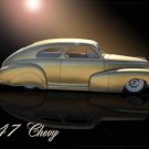 Chevrolet 2-Door Coupe (1947) Custom Car Poster Print on 10 mil Archival Satin Paper 36" x 24"