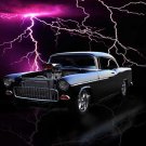 Chevrolet 2-Door (1955) Custom Car Poster Print on 10 mil Archival Satin Paper 16" x 12"