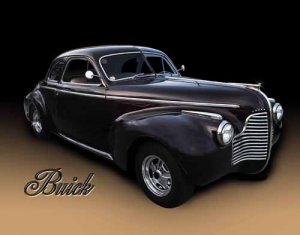 Buick 2-Door Coupe (1941) Car Poster Print on 10 mil Archival Satin Paper 20" x 15"