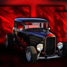 Ford 5 Window Coupe (1932) Car Poster Print on 10 mil Archival Satin Paper 16" x 12"