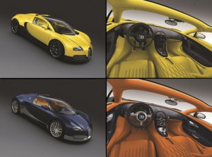 Bugatti Veyron Grand Sport  Dubai Montage Car Poster Print on 10 mil Archival Satin Paper 16"x12"