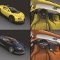 Bugatti Veyron Grand Sport  Dubai Montage Car Poster Print on 10 mil Archival Satin Paper 16"x12"