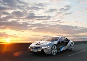 BMW i8 Concept Car Poster Print on 10 mil Archival Satin Paper 20" x 15"