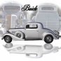Buick Coupe (1934) Car Poster Print on 10 mil Archival Satin Paper 24" x 18"