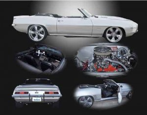 Chevrolet Camaro (1969) Custom Car Poster Print on 10 mil Archival Satin Paper 20" x 15"