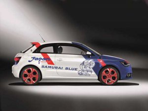 Audi A1 SAMURAI BLUE Car Poster Print on 10 mil Archival Satin Paper 16" x 12"