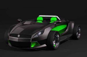 Dartz Jo-MoJo (2012) Green Car Poster Print on 10 mil Archival Satin Paper 16" x 12"
