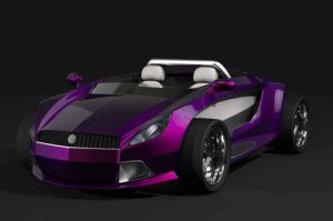 Dartz Jo-MoJo (2012) Purple Car Poster Print on 10 mil Archival Satin Paper 16" x 12"