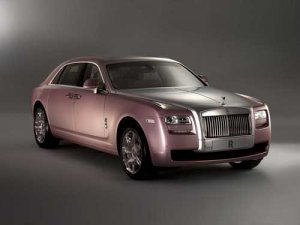 Rolls-Royce Rose Quartz Ghost Car Poster Print on 10 mil Archival Satin Paper 16" x 12"