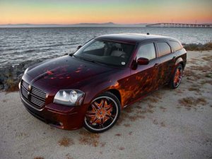 Dodge Cats Roar Magnum Car Poster Print on 10 mil Archival Satin Paper 16" x 12"