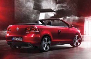 Volkswagen Golf Cabriolet (2012) Car Poster Print on 10 mil Archival Satin Paper 24" x 18"