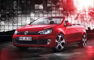 Volkswagen Golf Cabriolet (2012) Car Poster Print on 10 mil Archival Satin Paper 36" x 24"