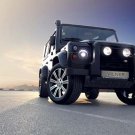 Vilner Land Rover Defender Car Poster Print on 10 mil Archival Satin Paper 16" x 12"