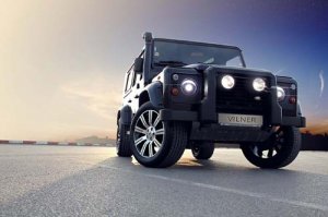 Vilner Land Rover Defender Car Poster Print on 10 mil Archival Satin Paper 16" x 12"