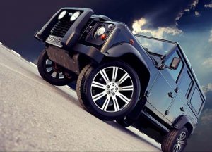 Vilner Land Rover Defender Car Poster Print on 10 mil Archival Satin Paper 20" x 15"