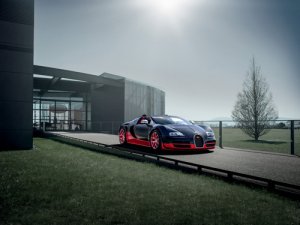 Bugatti Veyron Grand Sport Vitesse Black/Red Car Poster Print on 10 mil Archival Satin Paper 20"x15"