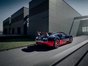 Bugatti Veyron Grand Sport Vitesse Black/Red Car Poster Print on 10 mil Archival Satin Paper 20"x15"