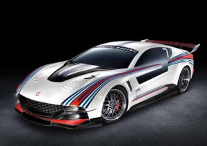 Italdesign Giugiaro Brivido Martini Racing Car Poster Print on 10 mil Archival Satin Paper 16" x 12"