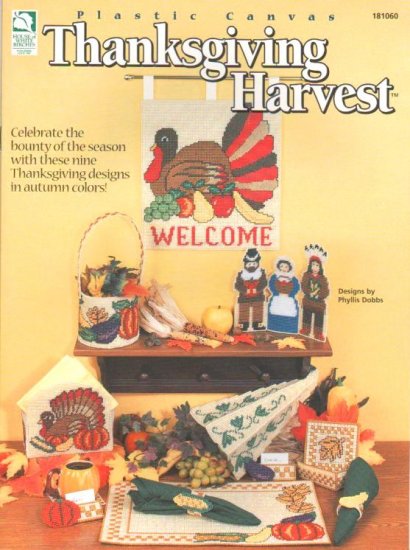 Thanksgiving Harvest, Plastic Canvas Decorations, Pattern Book NEW
