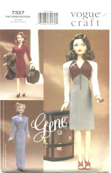 Gene Fashion Doll 15 1/" Vogue Craft Daytime 40's Fashions Sewing Pattern NEW