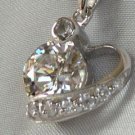 No 5 sterling silver pendant with CZ's #314
