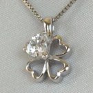 Sterling silver poppy with CZ's #276