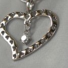 Sterling silver heart on heart #316
