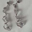 Swivel CZ's earringsin sterling silver