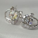 Super clear CZ's earrings in sterling silver