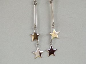 Sterling silver earrings in fire work