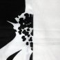 FLORAL ECLIPSE Black White Rod Pocket Curtain Panels by 100% Pure by Custom Comfort