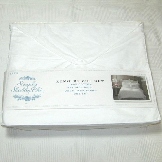 Simply Shabby Chic White Silver Gray Embroidered King Duvet Comforter ...