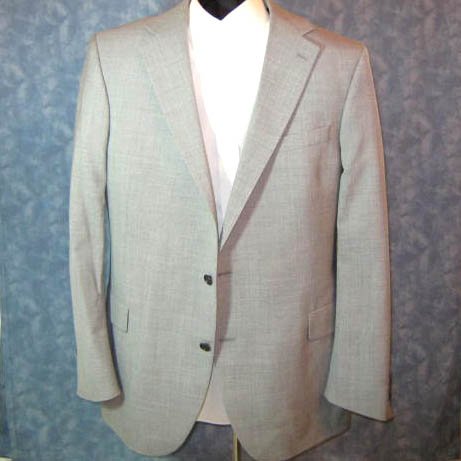 Men's LANDS END Blazer Sport Coat 44 long Gray 2 button NEW