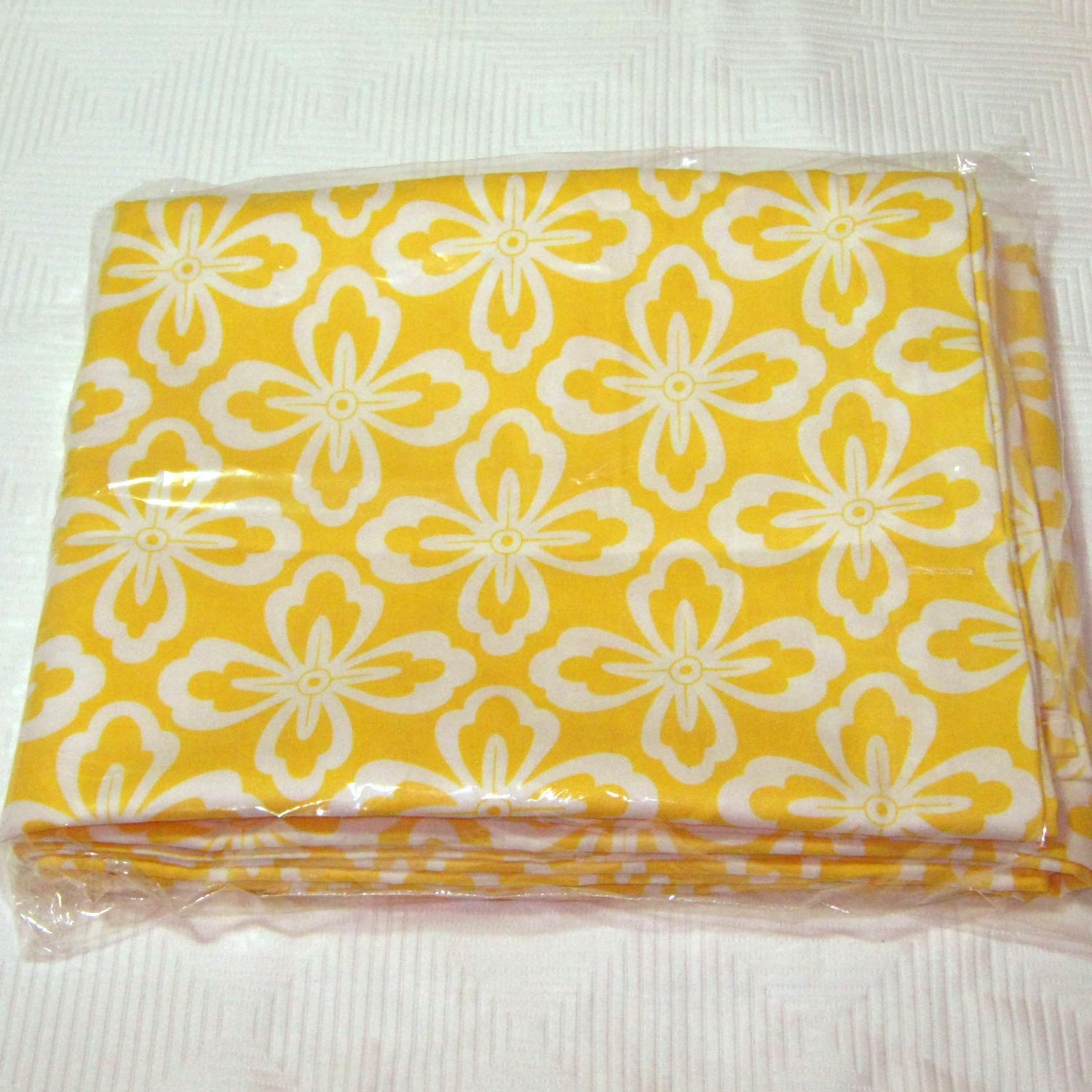 Springmaid MAURA Yellow Floral Fabric Shower Curtain