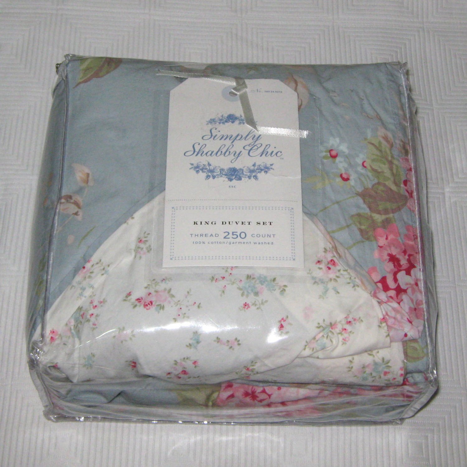 Simply Shabby Chic HYDRANGEA ROSE King Duvet NO SHAMS Comforter Cover