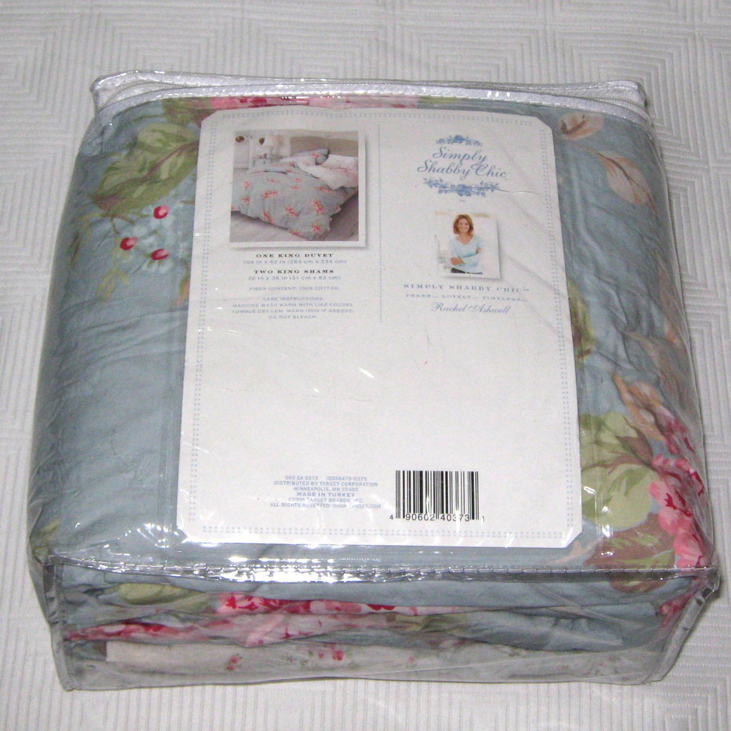 Simply Shabby Chic HYDRANGEA ROSE King Duvet NO SHAMS Comforter Cover