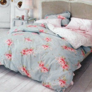 Simply Shabby Chic Hydrangea Rose King Duvet No Shams Comforter Cover