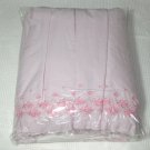 Simply Shabby Chic KING Embroidered Pink RUFFLED USED Bedskirt