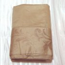 Fieldcrest Luxury 500 TC Standard Queen 2 Embroidered Sand Gold Pillowcases Supima NIP