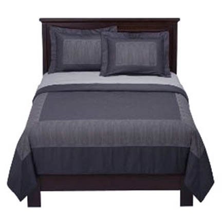 Fieldcrest Luxury PAISLEY CHARCOAL KING Duvet Comforter Cover