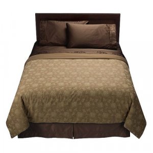 Fieldcrest Luxury Jacobean King Duvet Brown Gold Comforter Cover