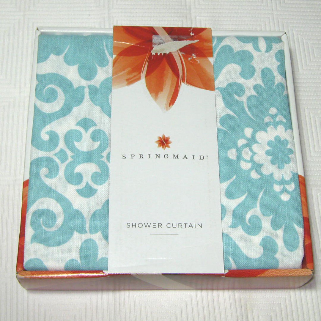 Springmaid LEANDRA Sea Mist Aqua Fabric Shower Curtain Target