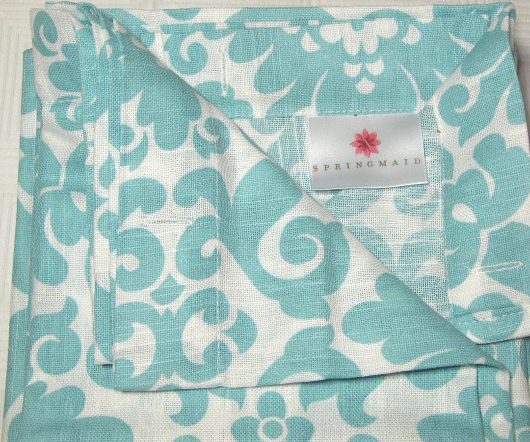 Springmaid LEANDRA Sea Mist Aqua Fabric Shower Curtain Target