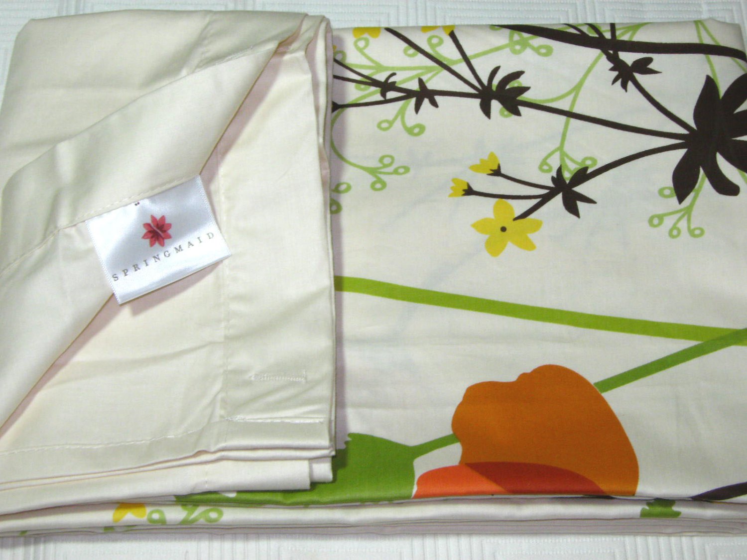 Springmaid CHANTAL Orange Green Brown Fabric Shower Curtain Target