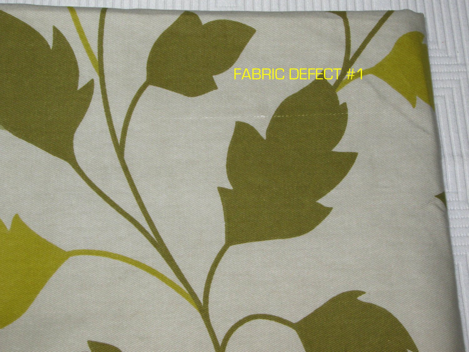 Kohl's Sonoma MARIPOSA LEAF Green Brown Fabric Shower Curtain