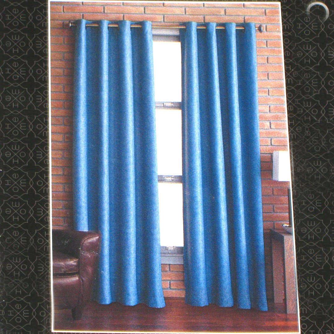 Target Home BLUE BASKETWEAVE Set of Four Window Panels 54 X 84 Grommet